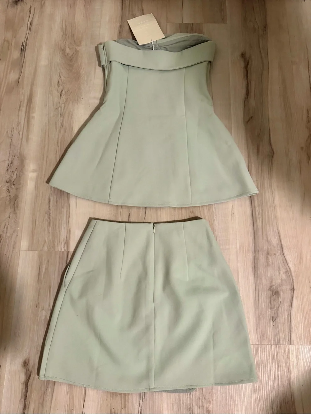 SABO Lavara Top & Skirt Set Mint XS NWT Strapless Two Piece Set